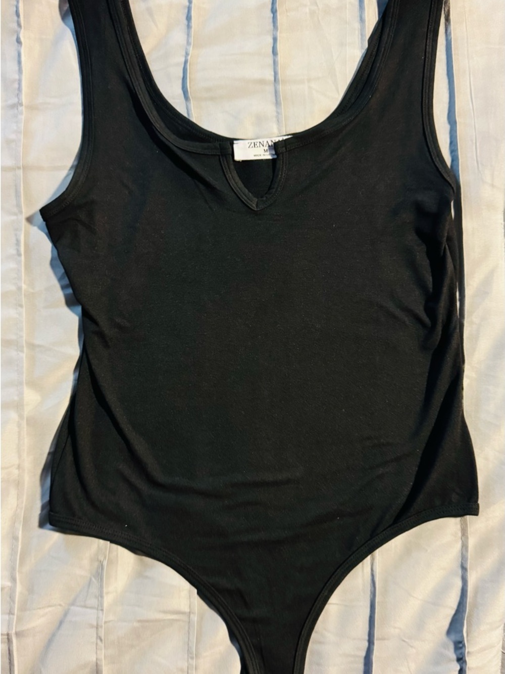 Brand New Zenana Outfitters Black Bodysuit - Size M